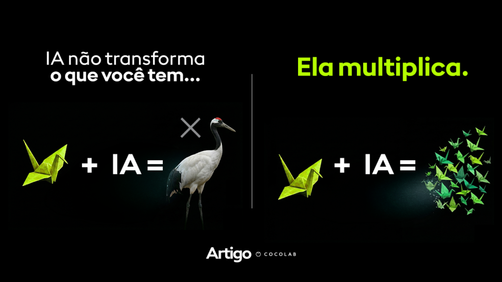 IA não transforma o que você tem. Ela multiplica